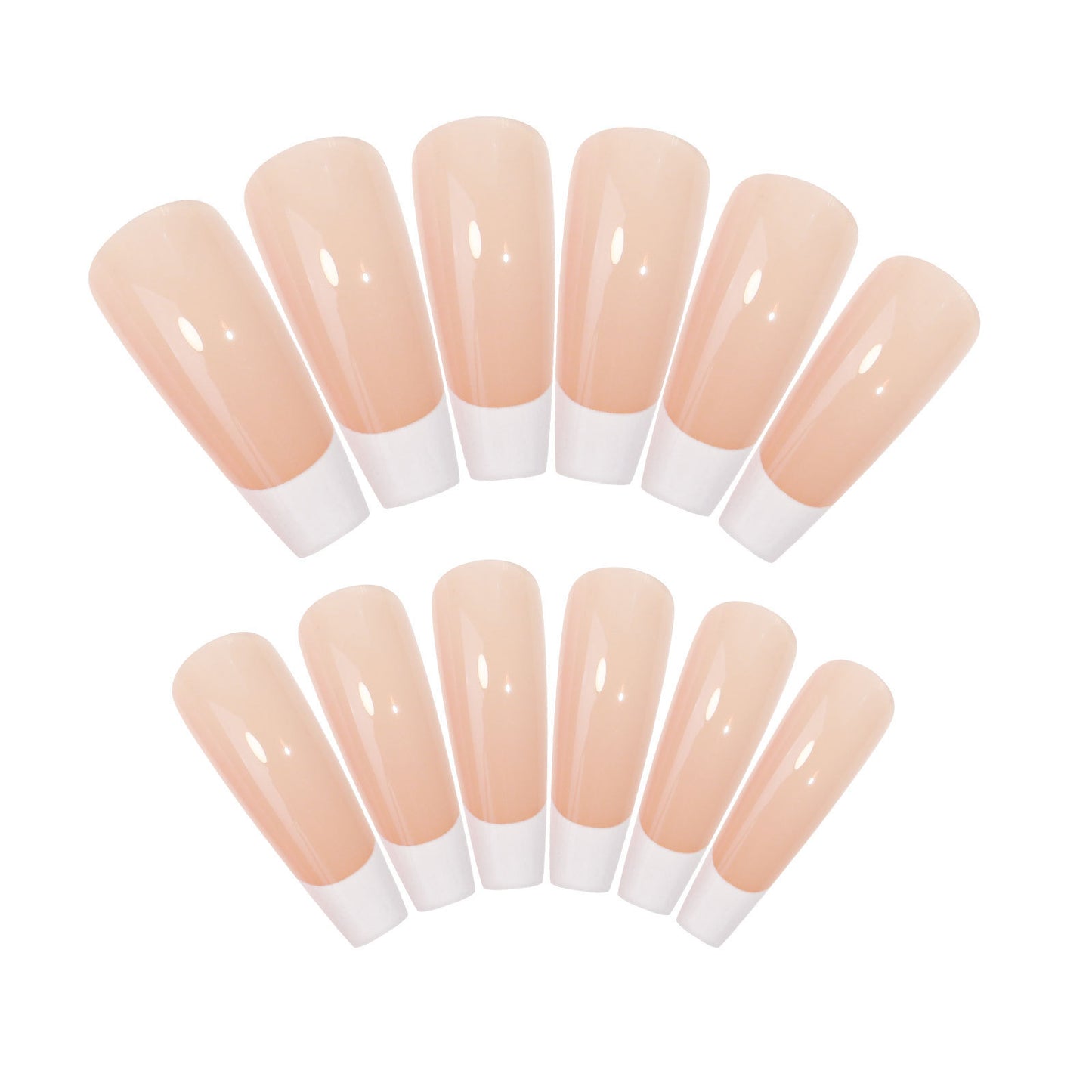 Kunstnagelset mit elegantem French-Design und Hochglanz-Finish Brehn