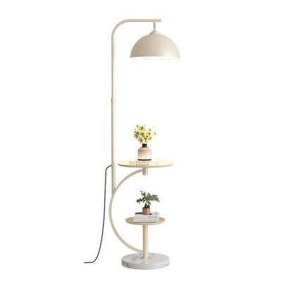 Höhenverstellbare Stehlampe mit Beistelltisch