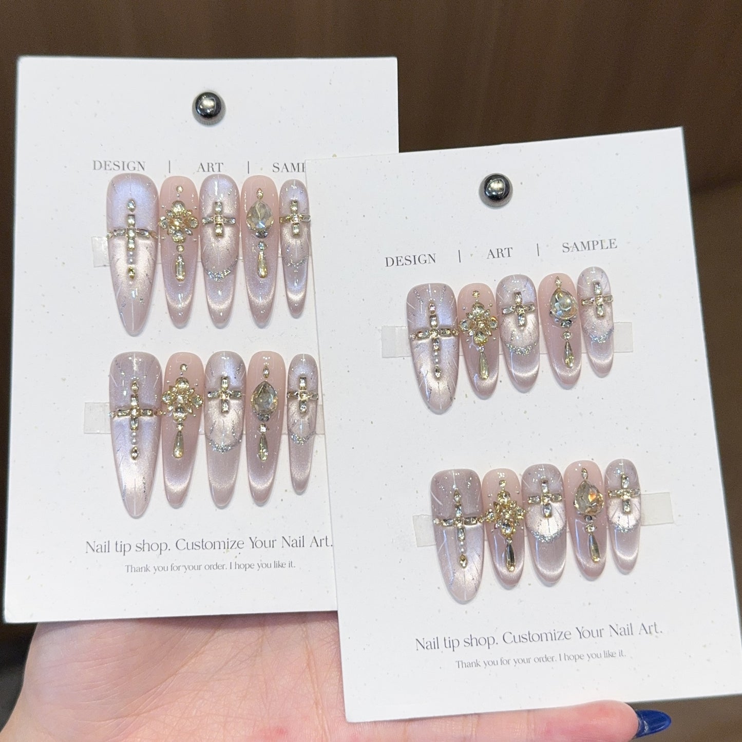Kunstnägel mit Eleganten Strass- und Glitzerdetails Brehn