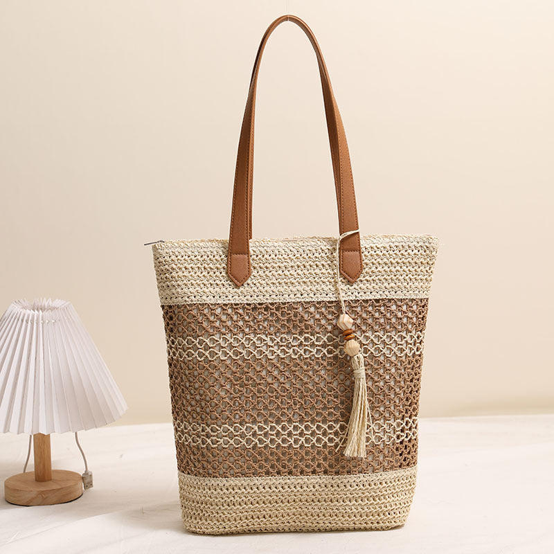 Damen Funktionale Bastshoppingtasche Brehn