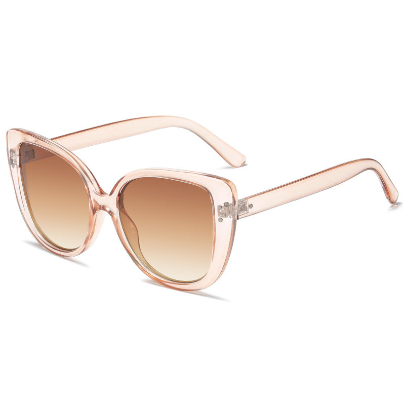 Damen glamouröse oversized Sonnenbrille mit elegantem transparentem Rahmen Brehn
