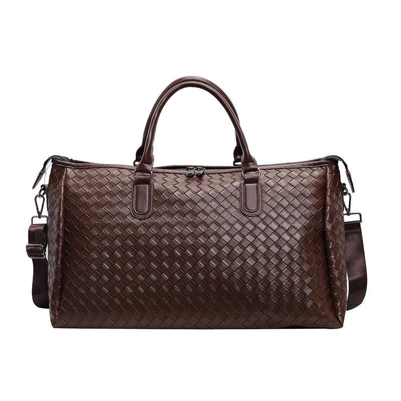 Handgefertigte Reisetasche Aus Geflochtenem Leder Brehn