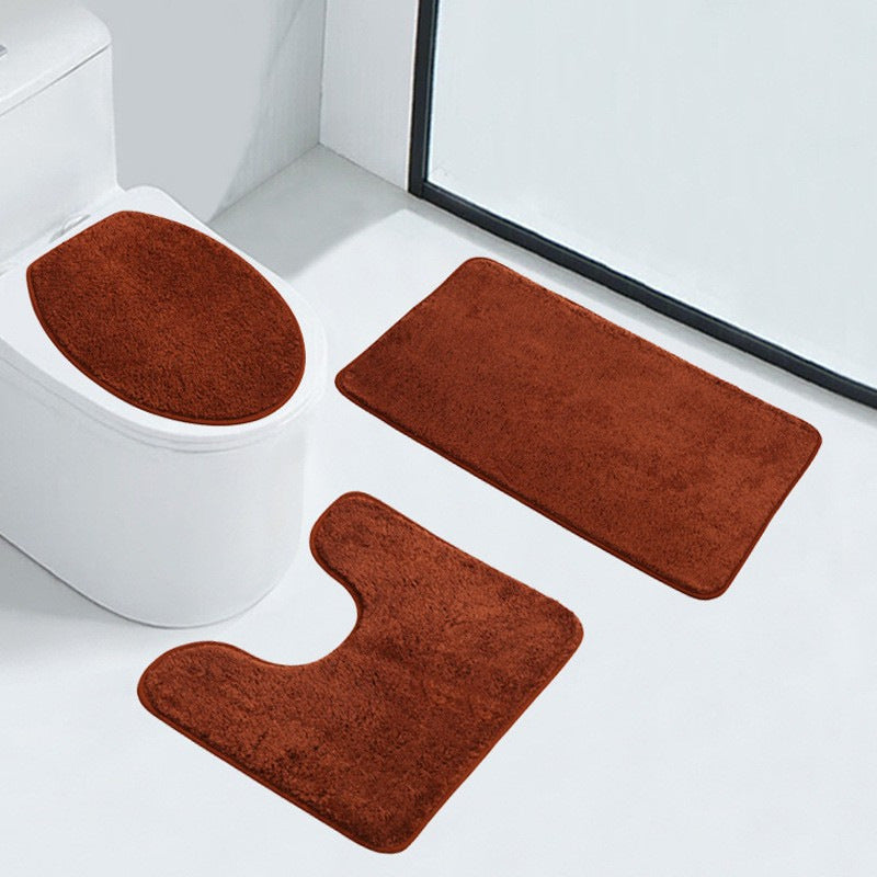 Weiches Plüsch-Badezimmermatten-Set