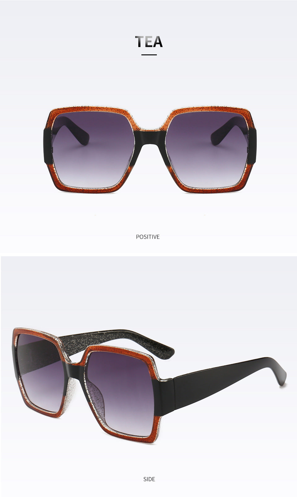 Funkelnde geometrische Rahmen Sonnenbrille Brehn