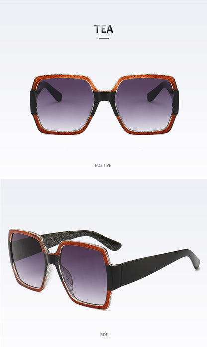 Funkelnde geometrische Rahmen Sonnenbrille Brehn