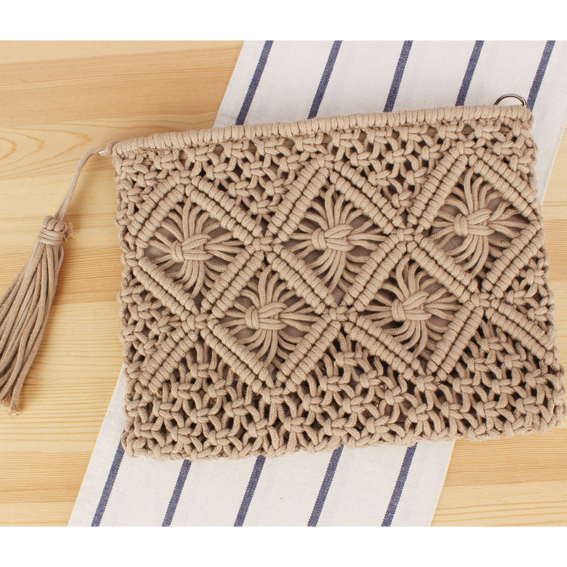 Makramee Clutch mit Filigranem Design Brehn