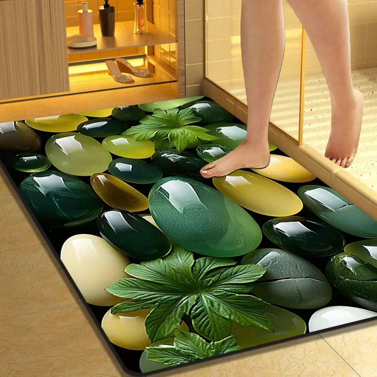 Rutschfeste, wasserabsorbierende Badematte Brehn