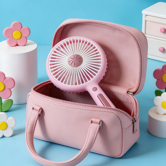 Damen Tragbarer Mini-Lüfter mit USB-Ladefunktion und ergonomischem Griff Brehn