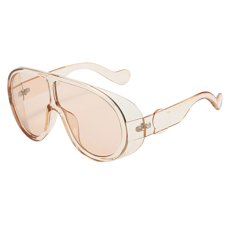 Damen extravagante Sonnenbrille mit stylishem transparenten Rahmen Brehn