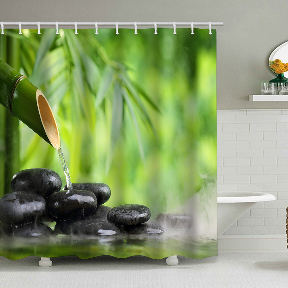 Tranquil Zen Natur Duschvorhang Brehn