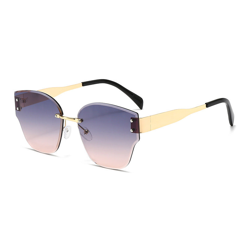 Geometrische Übergroße Sonnenbrille