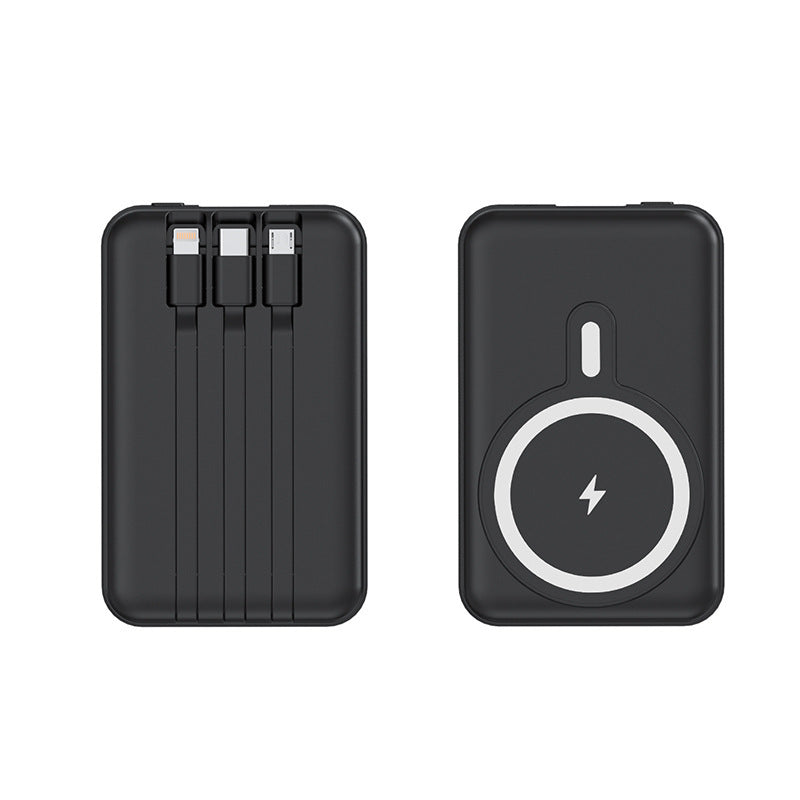 Tragbare Powerbank mit kabelloser Ladefunktion und digitaler Anzeige Brehn
