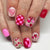 Künstlerisches Liebe-Themen Press-On Nagelkunst Set Brehn