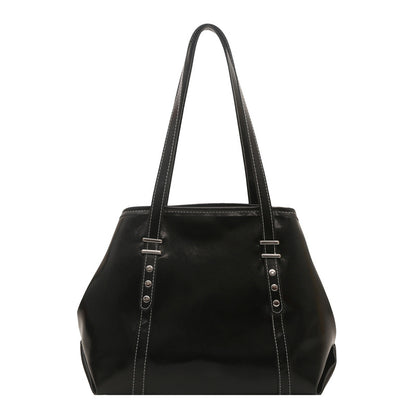 Klassische Strukturierte Leder Tote Bag