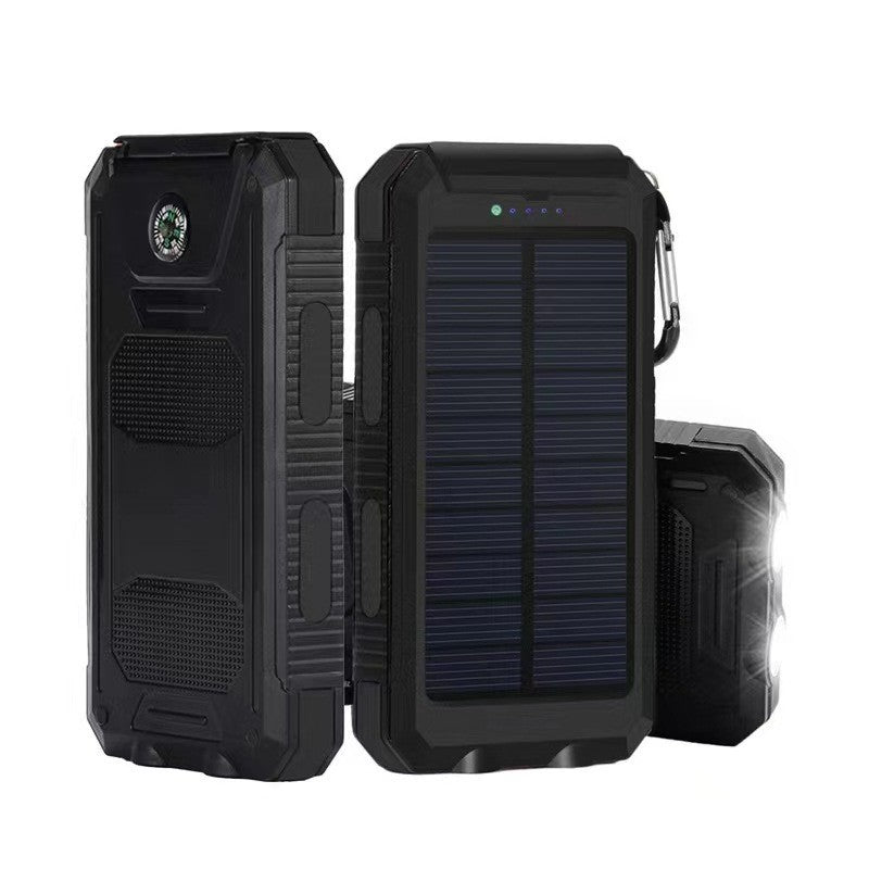 Robuste Solar-Powerbank mit LED-Licht und Kompass Brehn