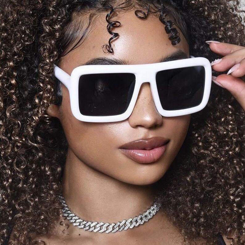 Damen modische Sonnenbrille im trendigen Oversized-Design Brehn