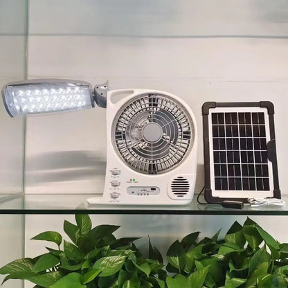 Damen tragbarer Solar-Ventilator mit integrierter LED-Beleuchtung Brehn