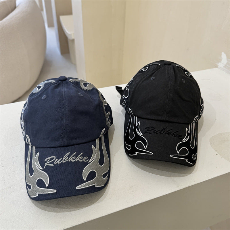 Herren Graphic Flame-Stickerei Baseballmütze Brehn