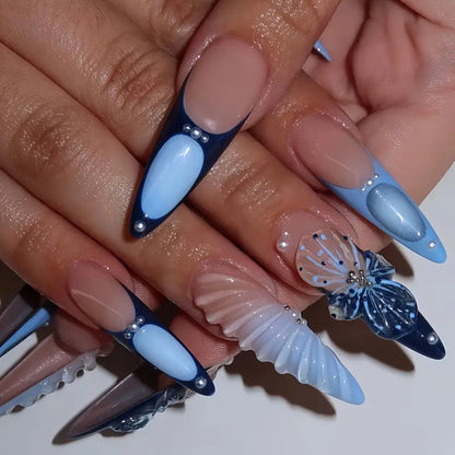 Künstlerische Stiletto Nagelkunst Brehn