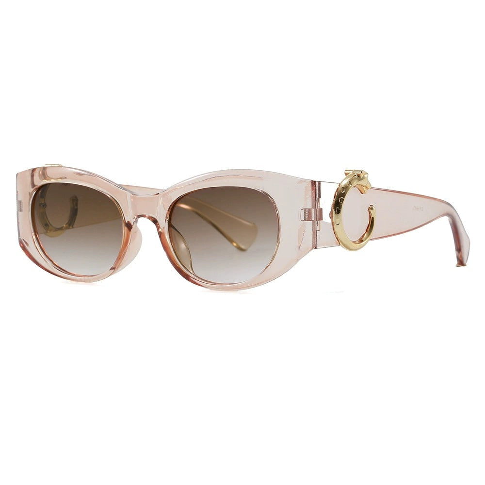 Damen elegante Cat-Eye Sonnenbrille mit goldenen Details Brehn