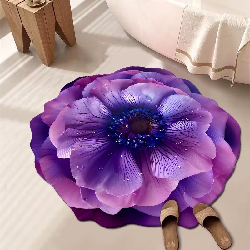 Blumenmuster Badematte