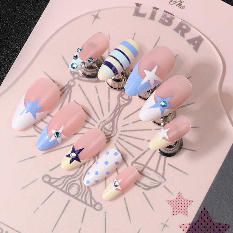 Sternen-Themen Press-On Nagelkunst Brehn