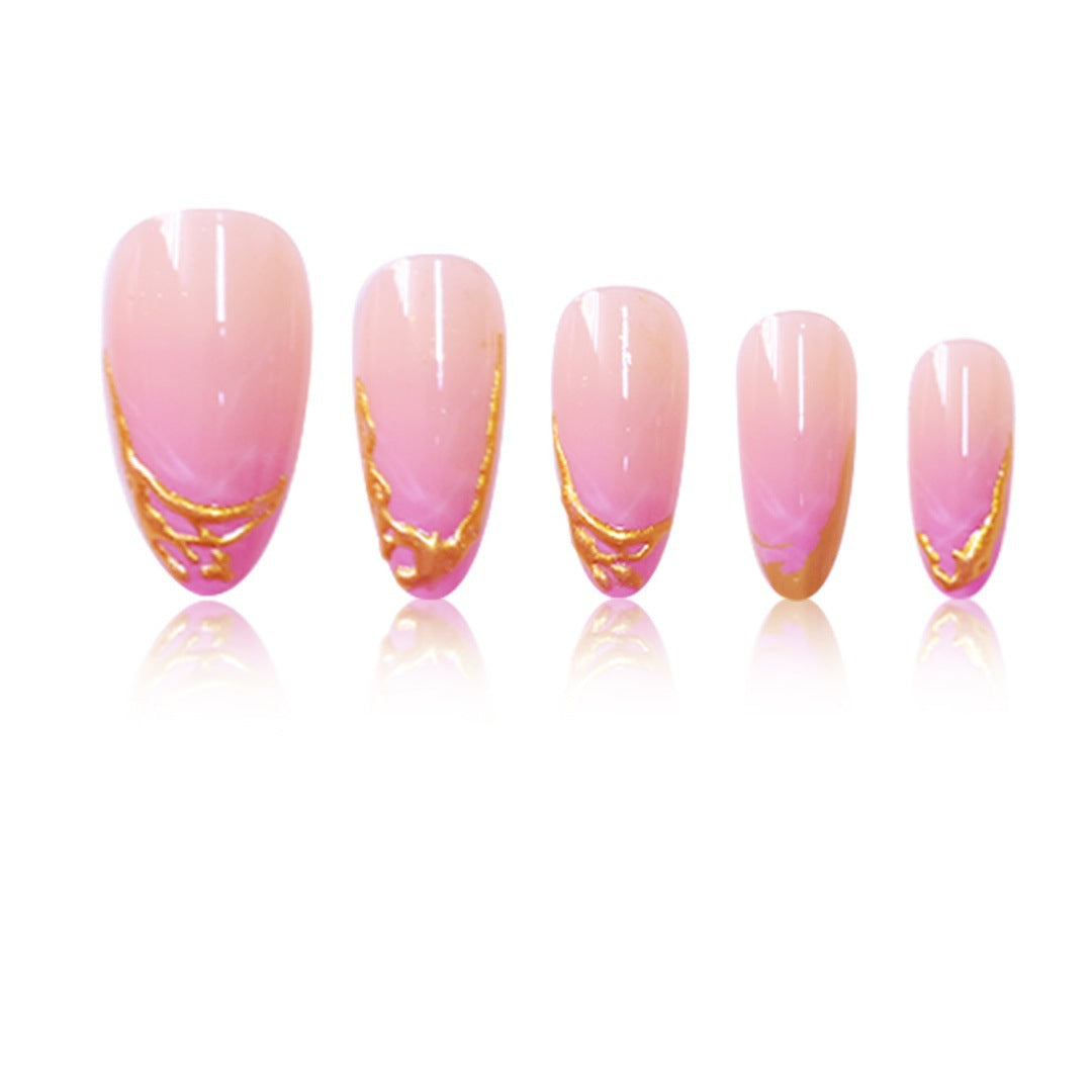 Künstlerisches Stiletto Press-On Nagelset Brehn