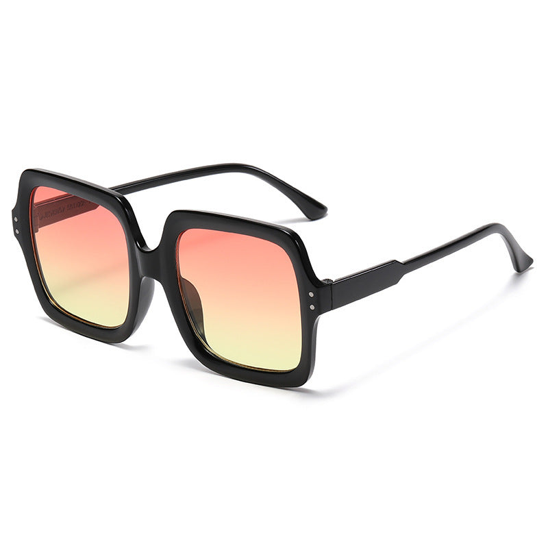 Damen modische quadratische Sonnenbrille mit verspiegelten Gläsern Brehn