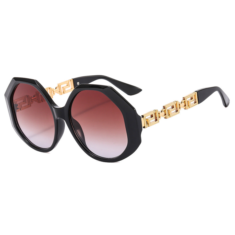 Damen oversized Sonnenbrille mit auffälligem octagonalen Design Brehn