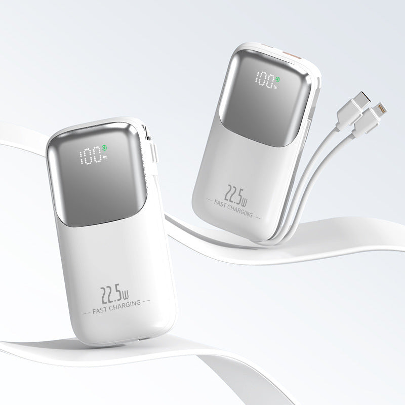 Hochleistungs-Powerbank mit Intelligenter Ladeanzeige und Integriertem Kabel Brehn