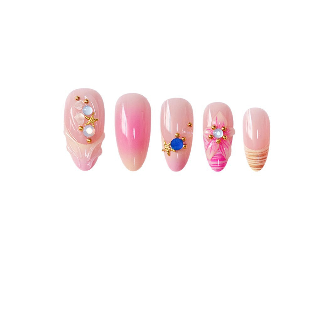 Künstlerische Florale 3D Nagelverlängerungen Brehn