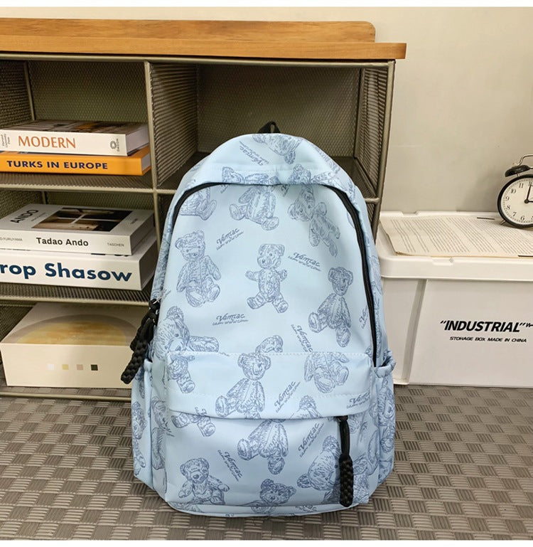 Verspielter Teddy Bären-Print Rucksack