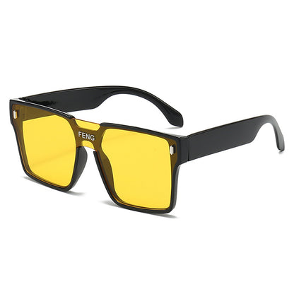 Oversized Rechteckige Sonnenbrille