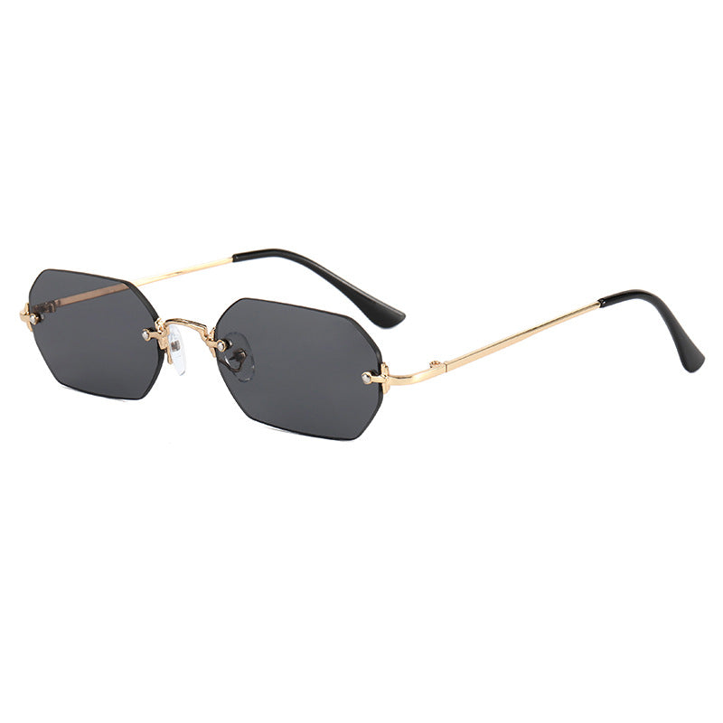 Damen modische achtkantige Sonnenbrille mit elegantem Metallrahmen Brehn