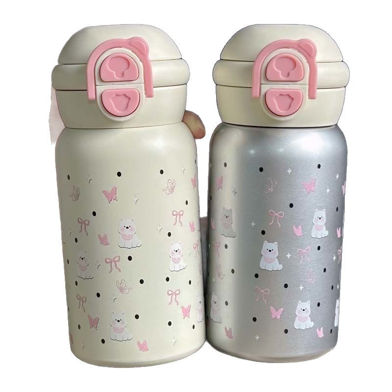 Damen Edelstahl-Trinkflasche mit innovativem Sicherungsverschluss Brehn