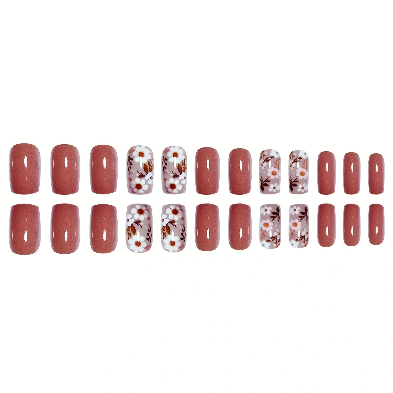 Florales Acryl-Nageldesign Brehn