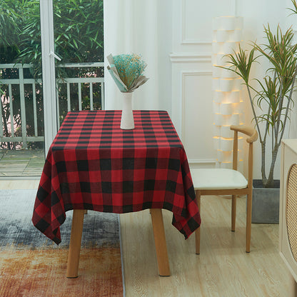 Karierter Tischdecke