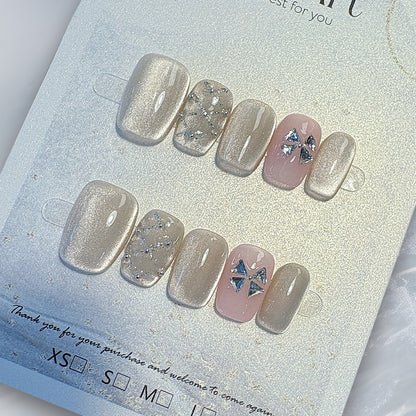 French Tip Press-On Nail Set Brehn