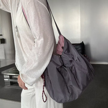 Funktionale Kordelzug-Schultertasche