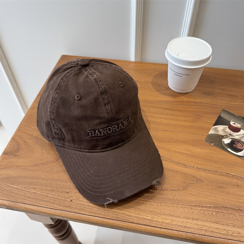 Herren Distressed Fabric Baseball Cap Brehn