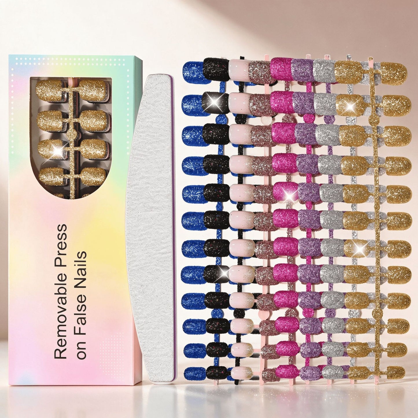 Funkelndes Press-On-Nagelset Brehn