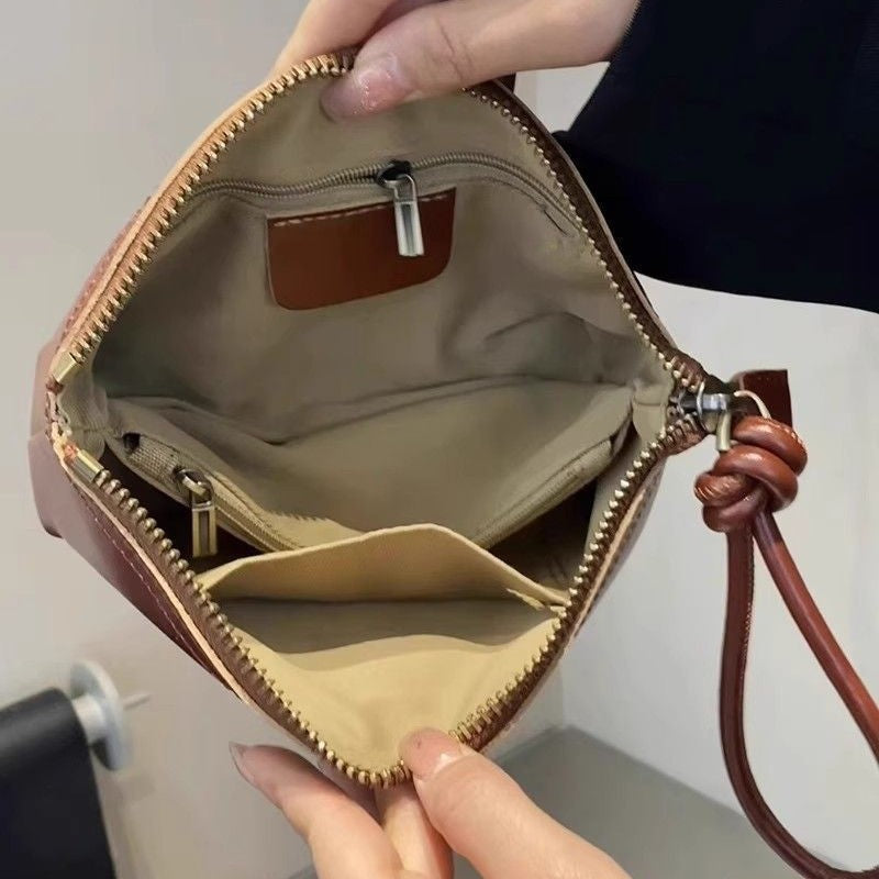 Elegante Kunstleder Kosmetik Tasche mit Reißverschluss Brehn