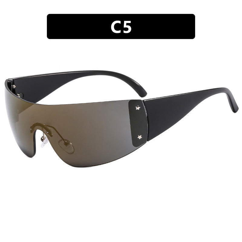 Damen futuristische Sport-Sonnenbrille Brehn