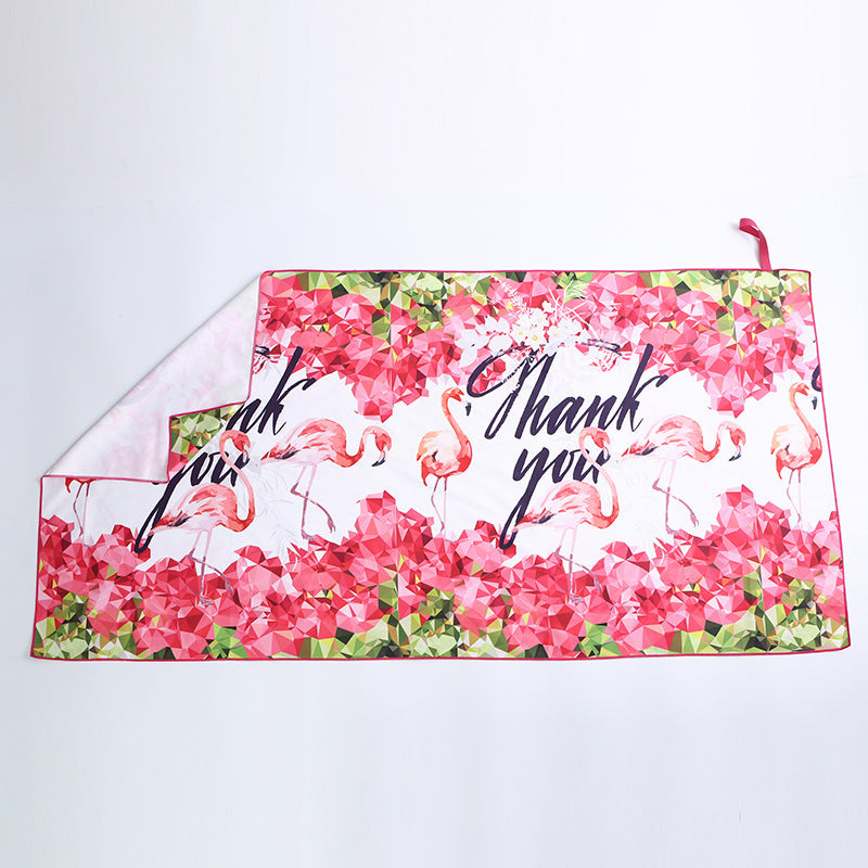 Damen Strandtuch mit buntem Flamingo-Design Brehn