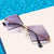 Damen modische geometrische Sonnenbrille mit verspiegelten Gläsern Brehn