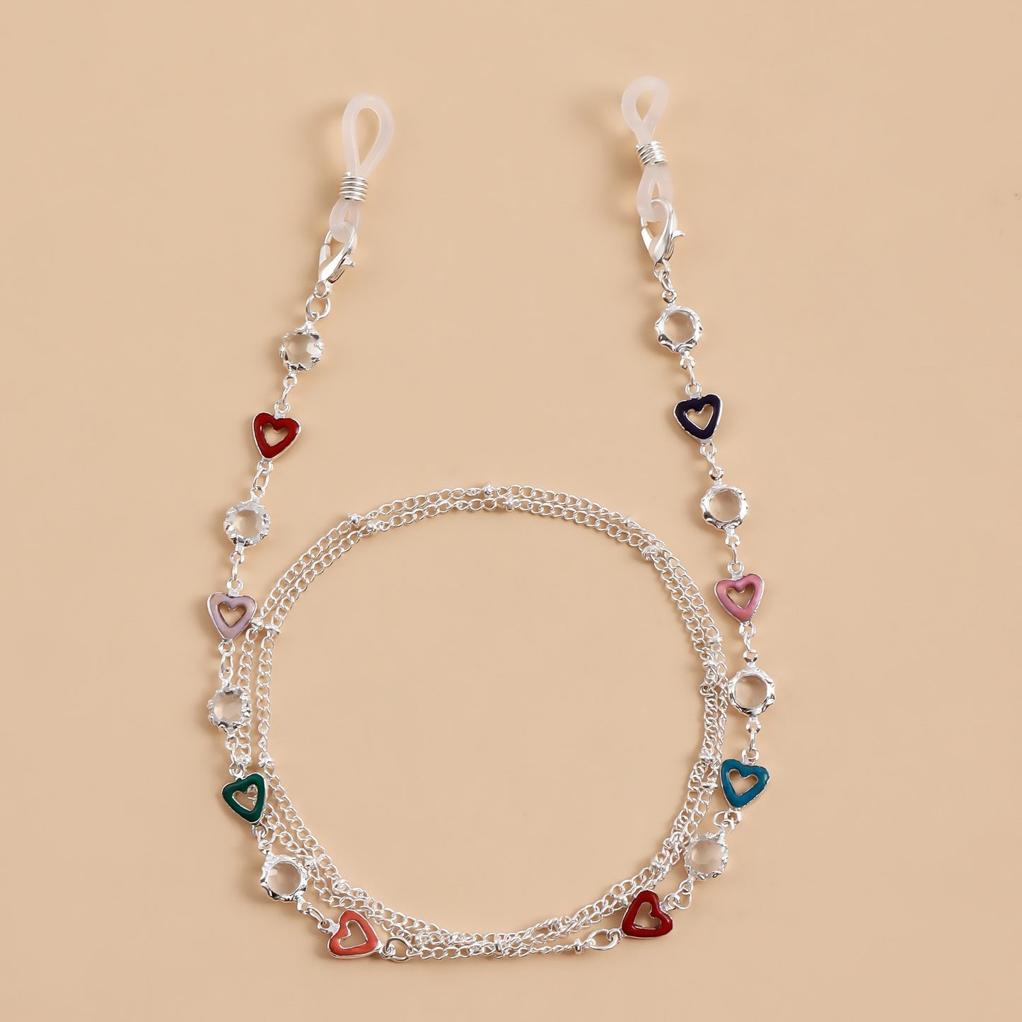 Dekorative Herz Charm Brillen Kette Brehn