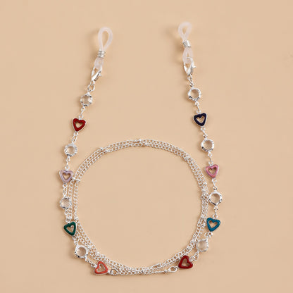 Dekorative Herz Charm Brillen Kette Brehn