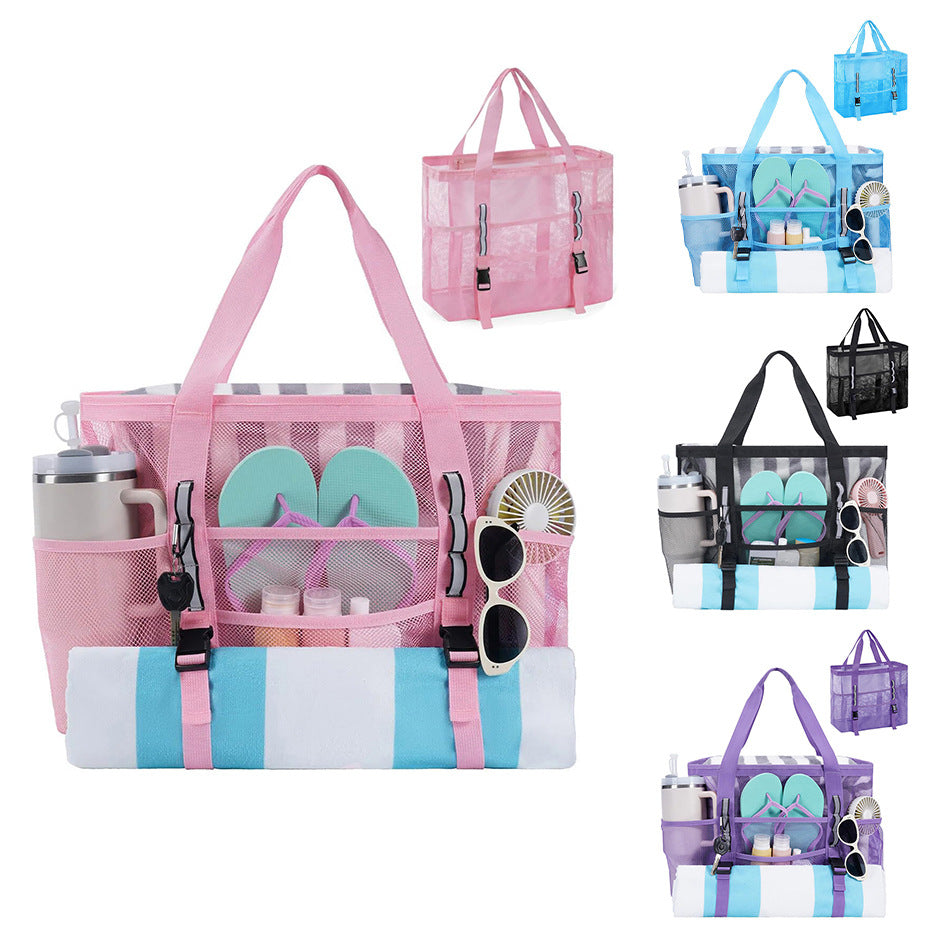 Multifunktionale Strandtasche mit Netzdesign Brehn