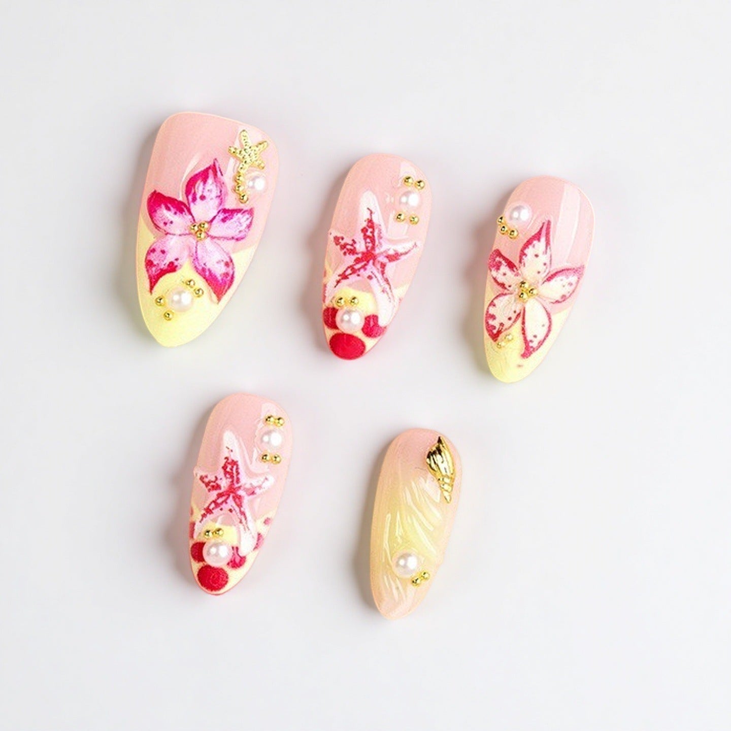 Floral Design Luxus Press-On Nägel Brehn