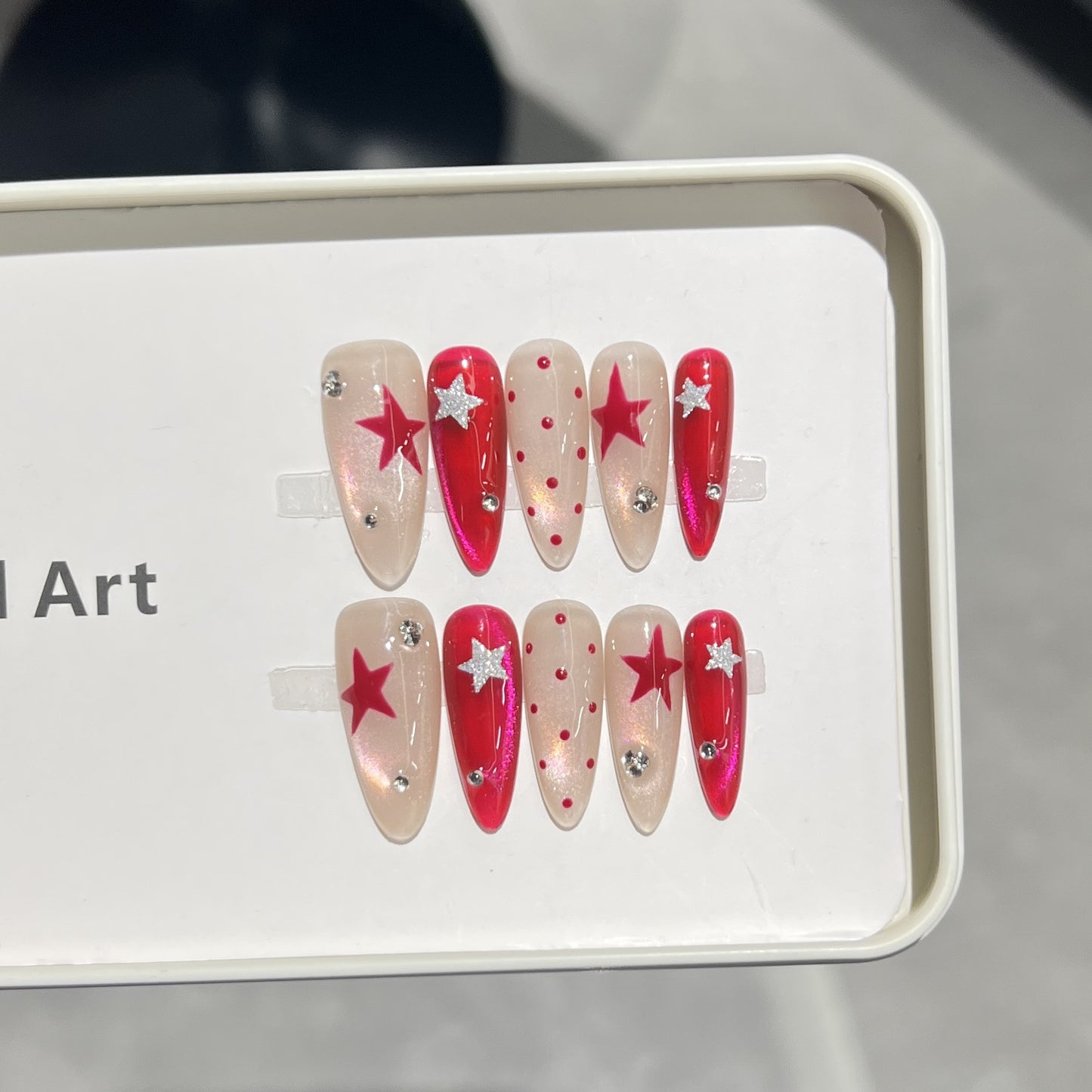 Star-Accent Druck-auf-Nagelset Brehn